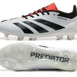 Adidas Predator Accuracy FG White and Red Mens Soccer Cleats 