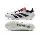 Adidas Predator Accuracy FG White and Red Mens Soccer Cleats