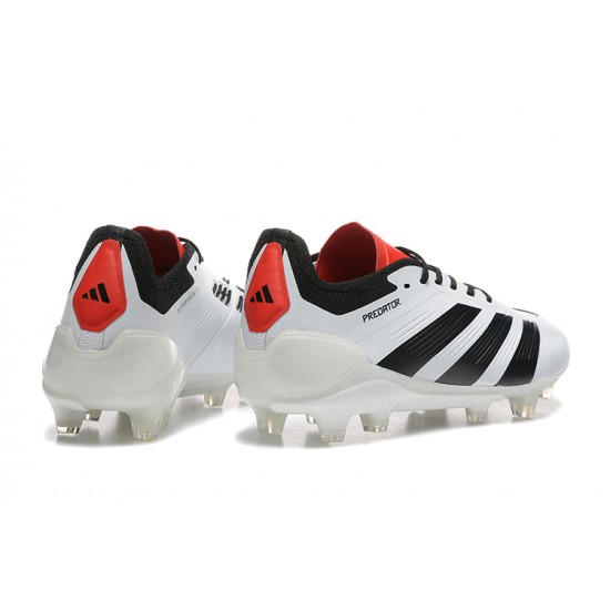 Adidas Predator Accuracy FG White and Red Mens Soccer Cleats