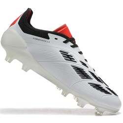 Adidas Predator Accuracy FG White and Red Mens Soccer Cleats 