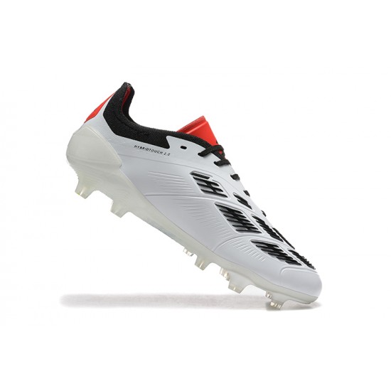 Adidas Predator Accuracy FG White and Red Mens Soccer Cleats