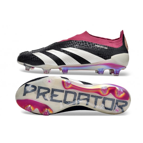 Sale Adidas Predator Elite Laceless Boost FG Beige Black Win-Red Low Soccer Cleats