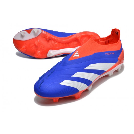 Sale Adidas Predator Elite Laceless Boost FG Orange Silver Blue Low Soccer Cleats