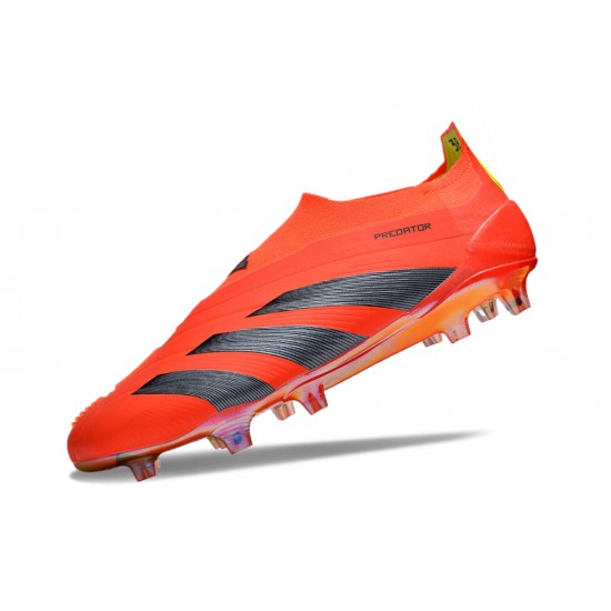 Sale Adidas Predator Elite Laceless Boost FG Red Black Yellow Low Soccer Cleats