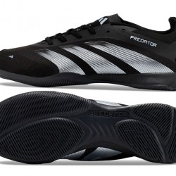 Unisex Adidas Predator 24 Elite IC Black Grey Soccer Cleats 