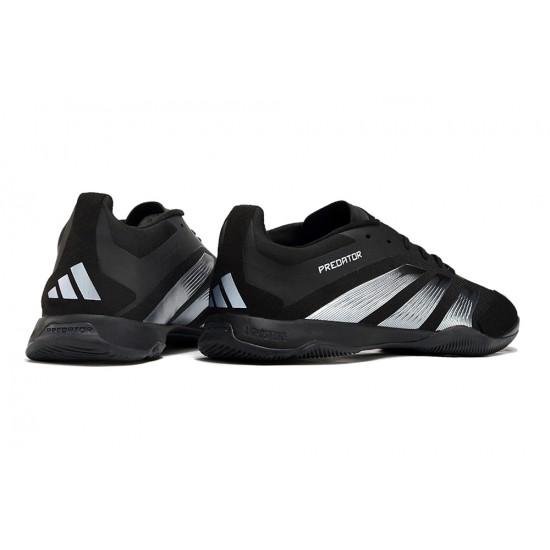 Unisex Adidas Predator 24 Elite IC Black Grey Soccer Cleats 