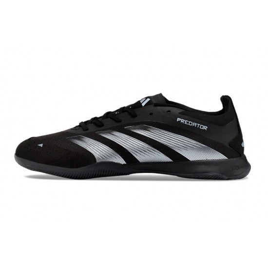 Unisex Adidas Predator 24 Elite IC Black Grey Soccer Cleats