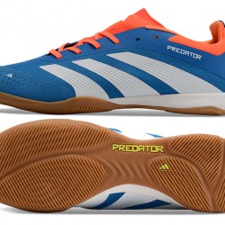 Unisex Adidas Predator 24 Elite IC Blue Brown Soccer Cleats 