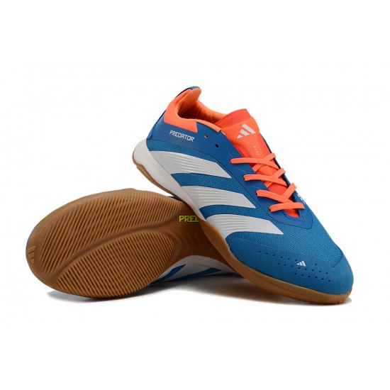 Unisex Adidas Predator 24 Elite IC Blue Brown Soccer Cleats 