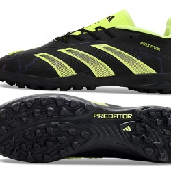 Unisex Adidas Predator 24 Elite TF Black Yellow Soccer Cleats 