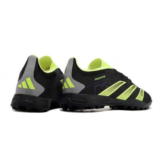 Unisex Adidas Predator 24 Elite TF Black Yellow Soccer Cleats