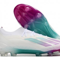 Adidas X 23 Crazyfast.1 FG  Soccer Cleats Beige White Purple