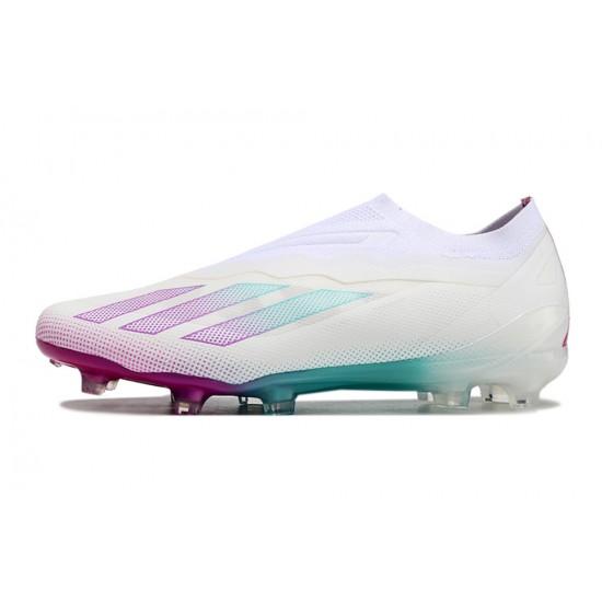 Adidas X 23 Crazyfast.1 Messi FG Boost Soccer Cleats Beige White Purple