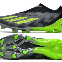 Adidas X Crazyfast.1 Laceless FG Low Soccer Cleats Black Green