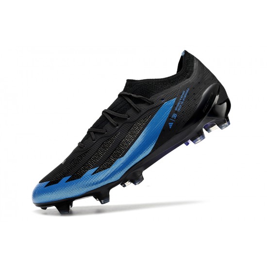 Sale Adidas X Crazyfast1 SG Black Blue Low Soccer Cleats