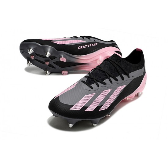 Sale Adidas X Crazyfast1 SG Black Pink Soccer Cleats