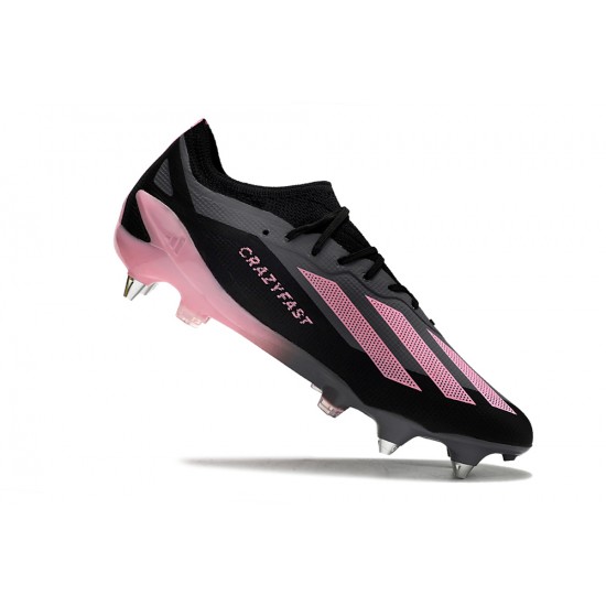 Sale Adidas X Crazyfast1 SG Black Pink Soccer Cleats