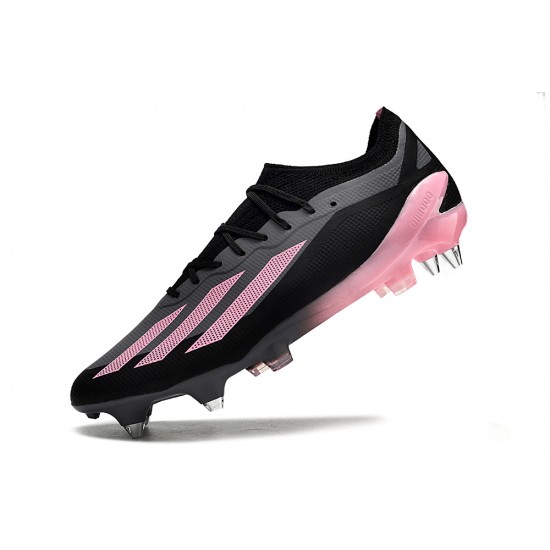 Sale Adidas X Crazyfast1 SG Black Pink Soccer Cleats