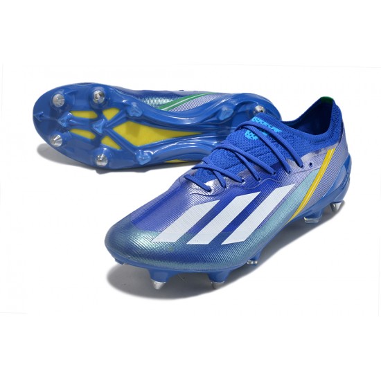 Adidas X Crazyfast1 SG Blue Ltblue Yellow Silver