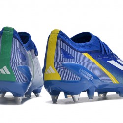 Adidas X Crazyfast1 SG Blue Ltblue Yellow Silver