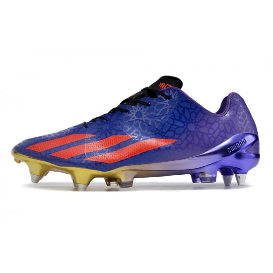 Sale Adidas X Crazyfast1 SG Deep Blue Orange Black Low Soccer Cleats