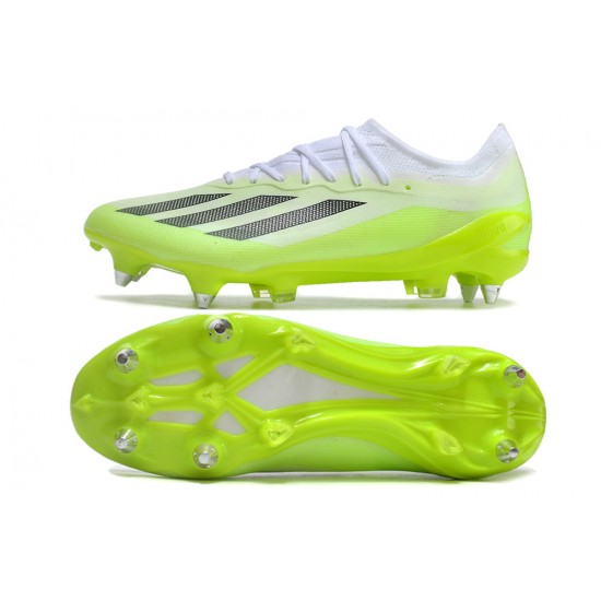 Sale Adidas X Crazyfast1 SG Green White Black Low Soccer Cleats