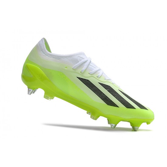 Sale Adidas X Crazyfast1 SG Green White Black Low Soccer Cleats