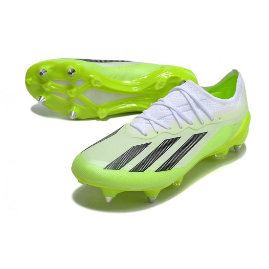 Sale Adidas X Crazyfast1 SG Green White Black Low Soccer Cleats