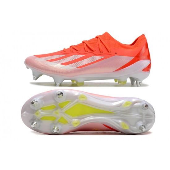 Sale Adidas X Crazyfast1 SG Silver Orange Yellow Low Soccer Cleats