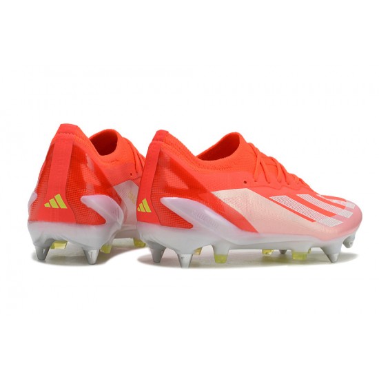 Sale Adidas X Crazyfast1 SG Silver Orange Yellow Low Soccer Cleats