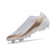 Sale Adidas X Crazyfast1 SG White Gold Silver Low Soccer Cleats