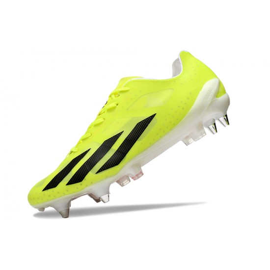 Sale Adidas X Crazyfast1 SG Yellow Black Orange Low Soccer Cleats