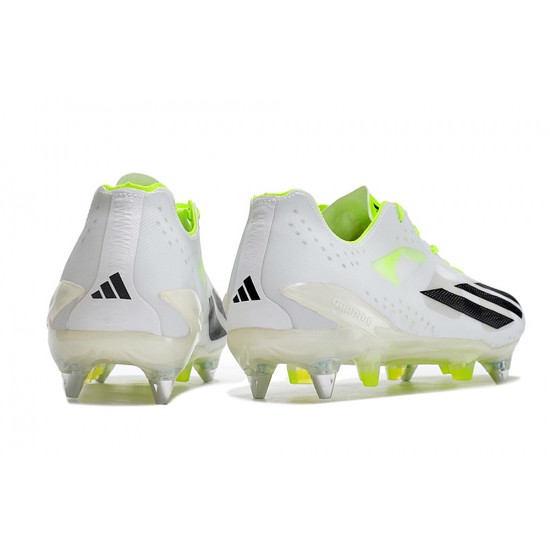 Sale Adidas X Crazyfast1 SG Yellow Green White Black Low Soccer Cleats