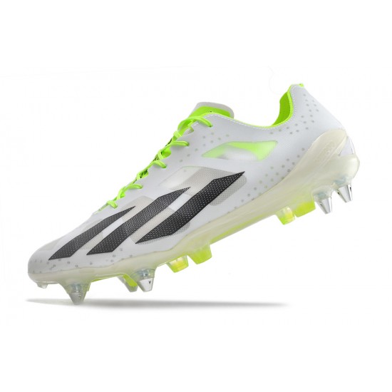 Sale Adidas X Crazyfast1 SG Yellow Green White Black Low Soccer Cleats