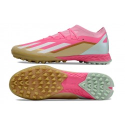 Adidas X Speedportal.1 TF Mens Pink and Gold  