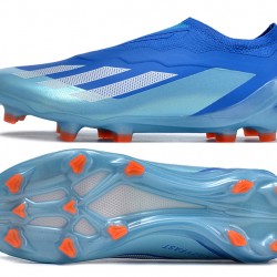 Adidas x23crazyfast.1 FG Low Soccer Cleats Blue Silver Orange