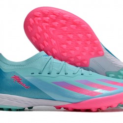 Adidas x23crazyfast.1 TF Soccer Cleats Pink Ltblue