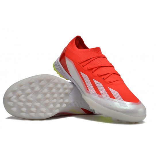 Adidas x23crazyfast.1 TF Soccer Cleats Red Grey