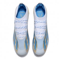 Adidas x23crazyfast.1 TF Soccer Cleats White Blue Gold