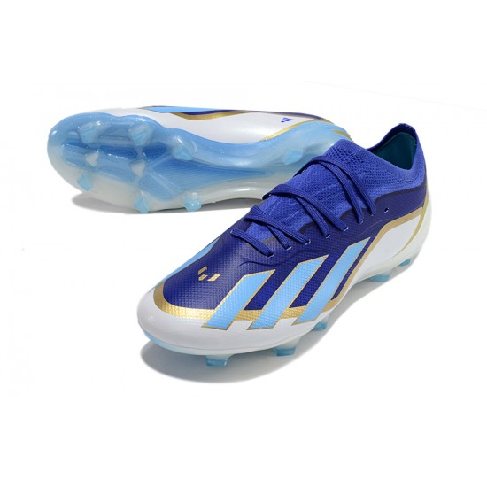 Unisex Adidas X Speedportal.1 FG Bule and White  