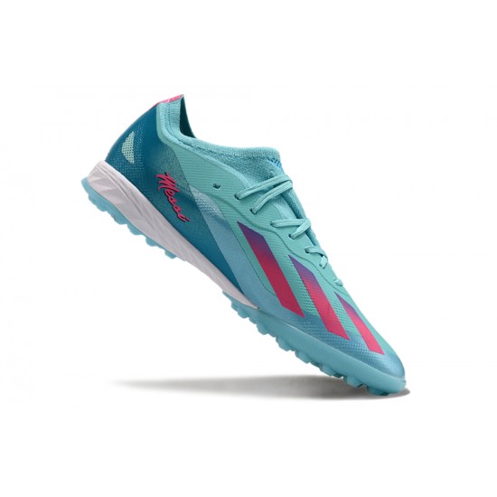 Unisex Adidas X Speedportal.1 TF Bule and Pink