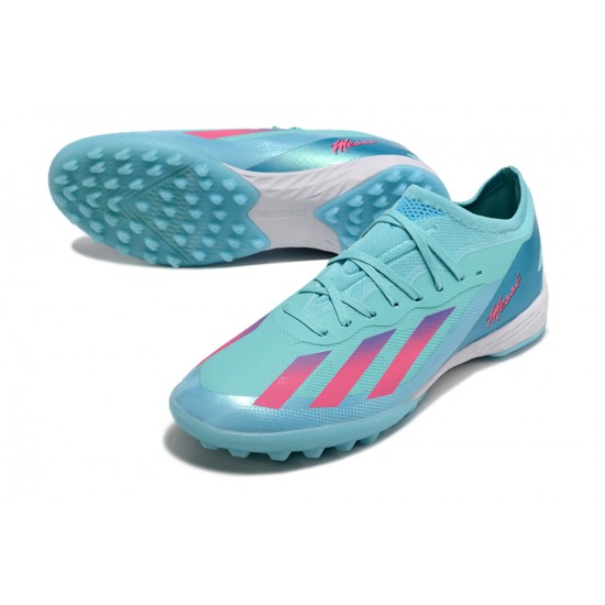 Unisex Adidas X Speedportal.1 TF Bule and Pink