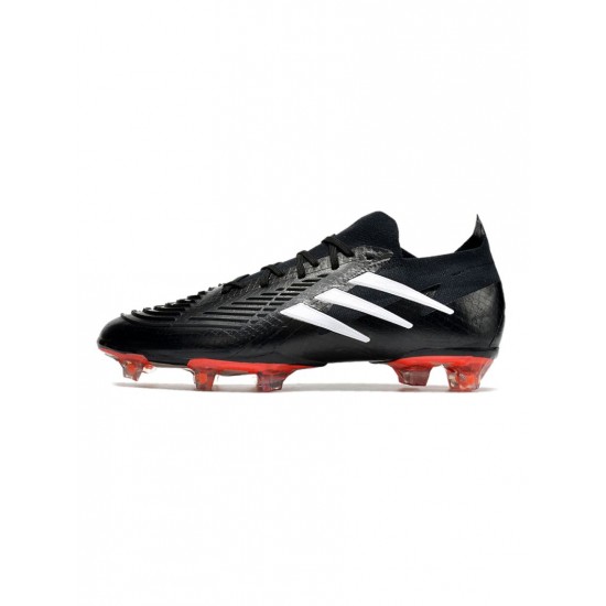 Adidas Predator Edge.1 Low 94 FG Core Black Cloud White Solar Red Soccer Cleats