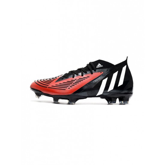 Adidas Predator Edge.1 FG Firm Ground White Black Red Soccer Cleats