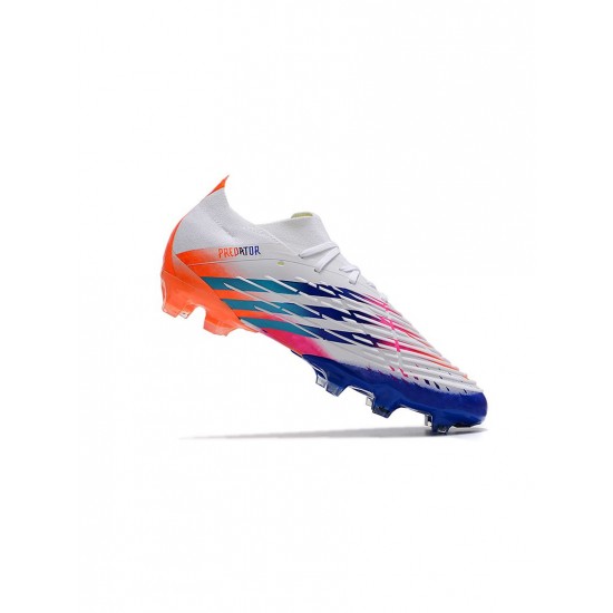 Adidas Predator Edge.1 Low FG White Solar Yellow Power Blue Soccer Cleats