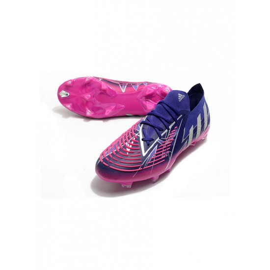 Adidas Predator Edge.1 Low FG Team College Purple Silver Metallic Shock Pink Soccer Cleats