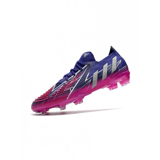 Adidas Predator Edge.1 Low FG Team College Purple Silver Metallic Shock Pink Soccer Cleats