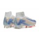 Nike Air Zoom Mercurial Superfly 10 Elite FG Blue and White Mens  