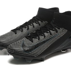 Nike Air Zoom Mercurial Superfly 10 Elite FG Mens Black and Grey  