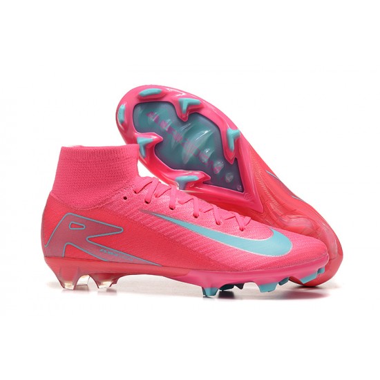 Sale Nike Air Zoom Mercurial Superfly 10 Elite FG Mens Pink Blue Soccer Cleats